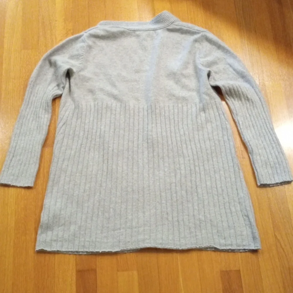 Angora Rabbit Hair Ribbed Open Front women's Cardigan Large - Picture 6 of 6